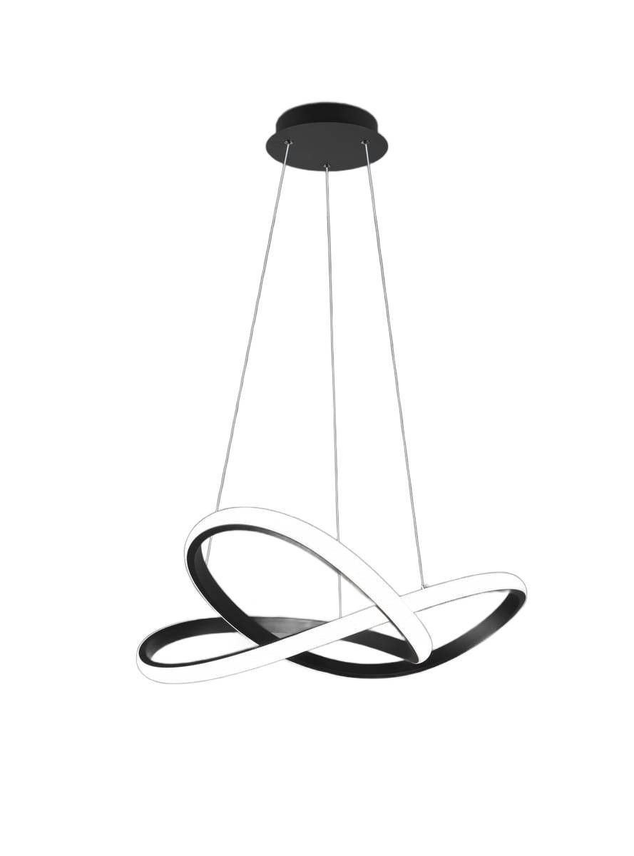 Lampa wisząca COURSE czarno-biała LED 1x27W Neutralna biel 3150lm RL
