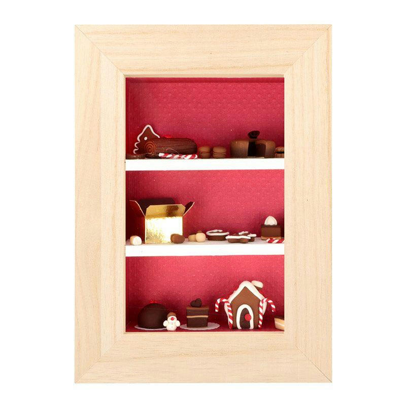 BOIS - Vitrine bois et plexiglas® 22cm