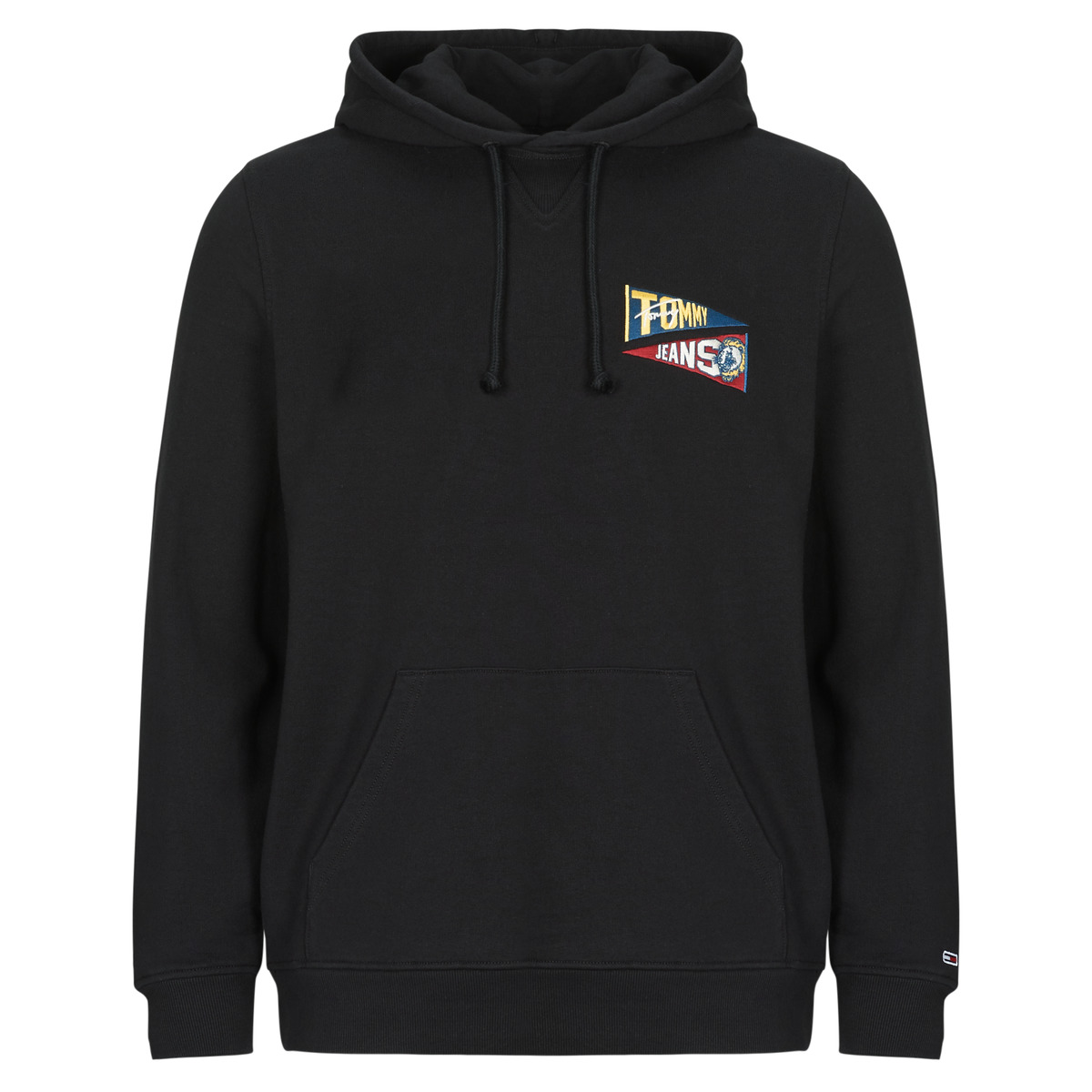 Tommy Jeans - TJM REG UNI FLAG TIGER HOODIE - Black