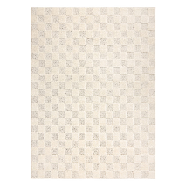 Dywan DUNE 2838 krem - Geometryczny, szachownica, strukturalny 80x150 cm