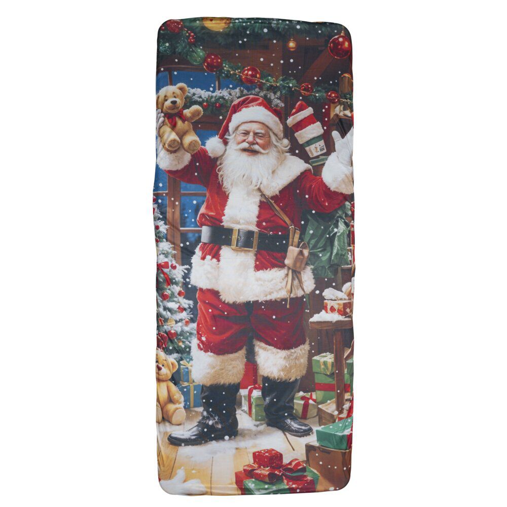 Rideau de porte décor Père No&euml;l 150x210cm