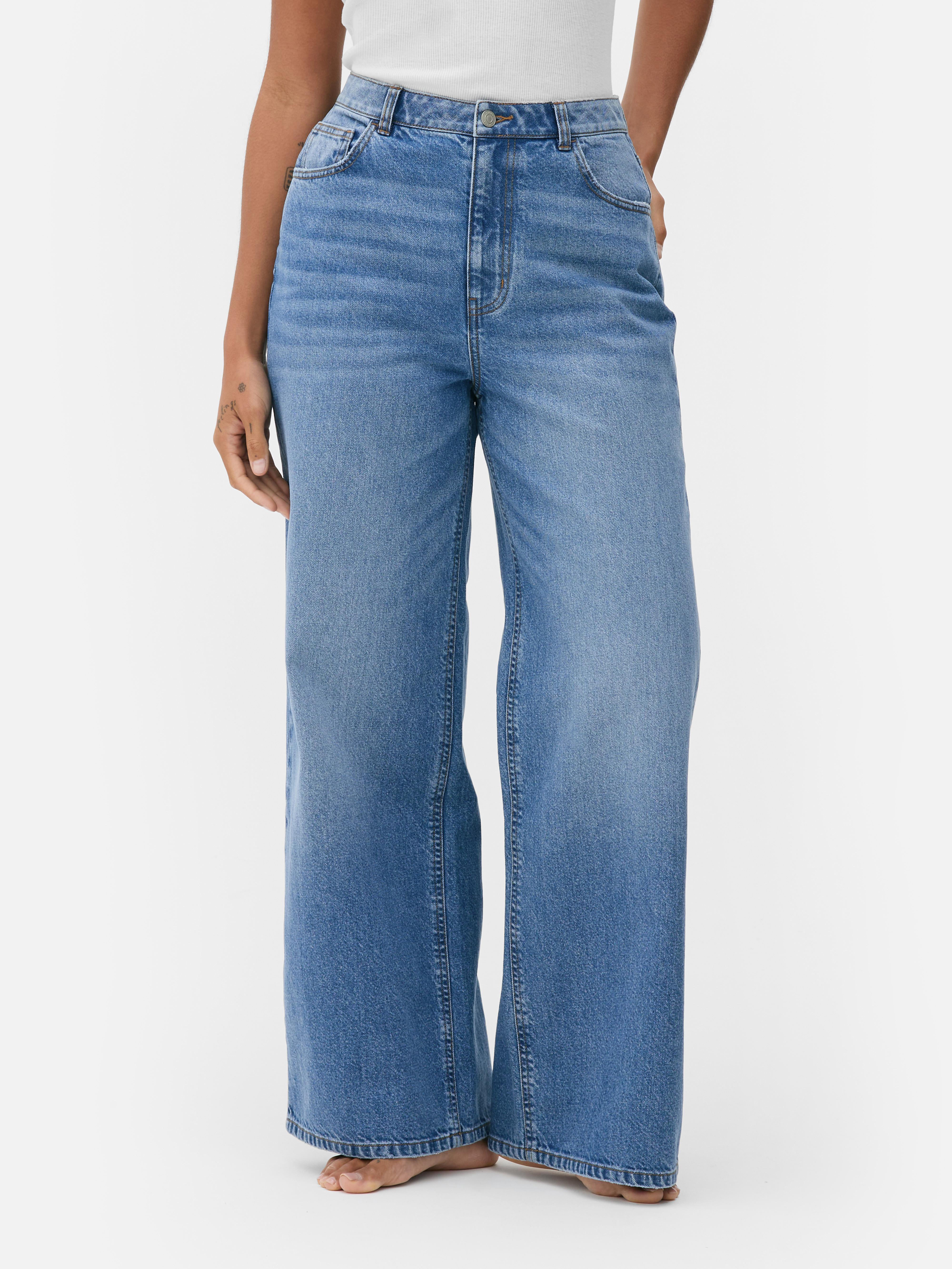 Mid-Rise Wide-Leg Jeans