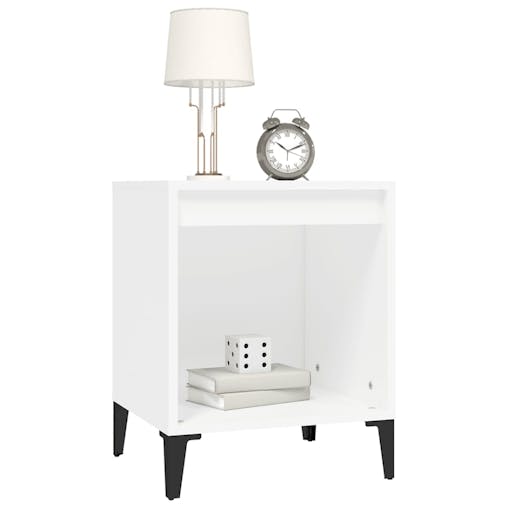 NNEVL Bedside Cabinet White 40x35x50 cm