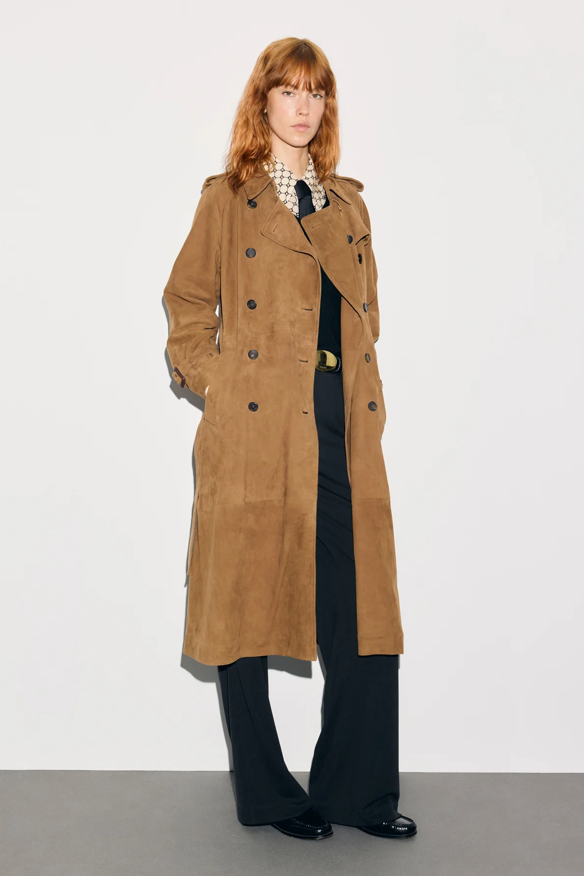 Trench en cuir velours - JUDY