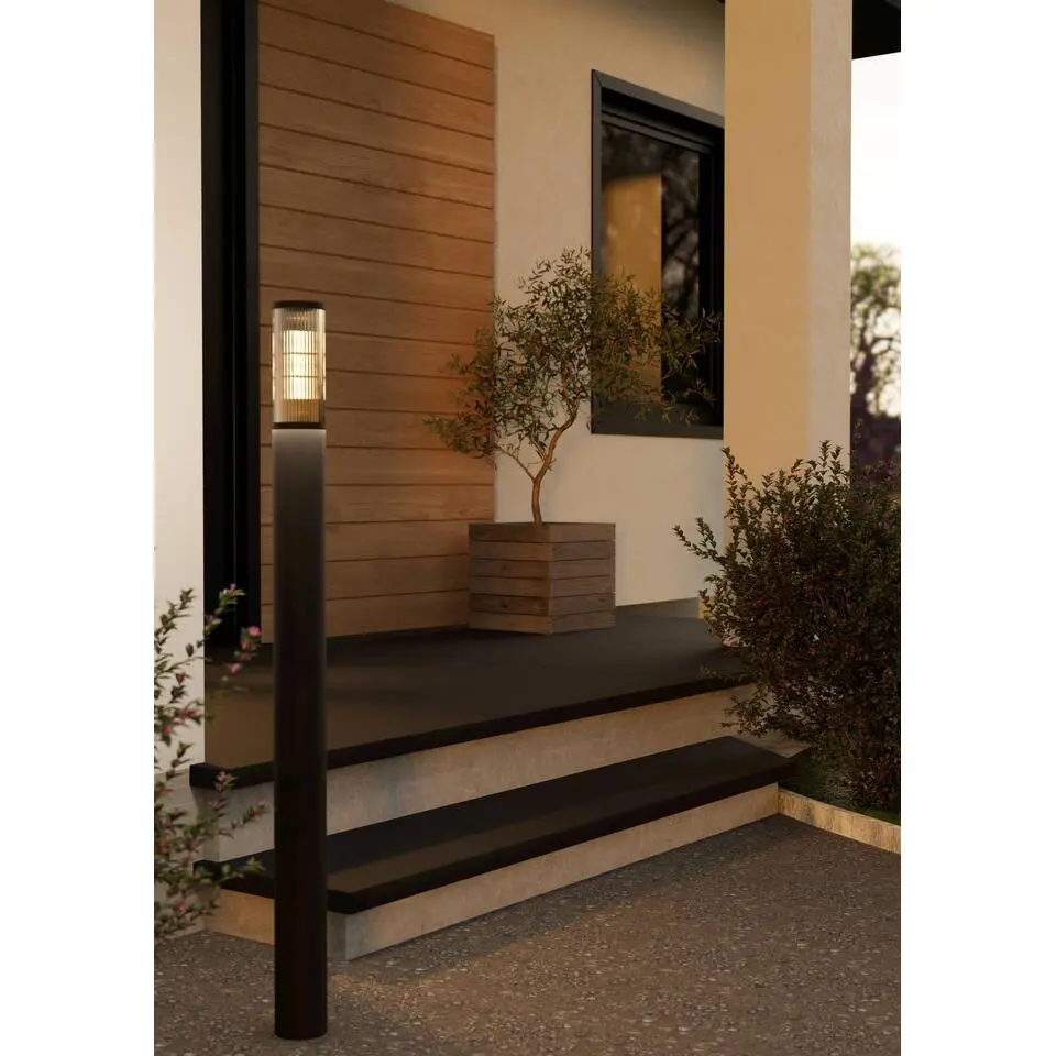 EGLO Salle Sokkellamp - E27 - 110 cm - Smoke - Zwart