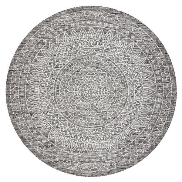 Dywan SZNURKOWY SIZAL LOFT 21207 Rozeta BOHO kość koło 120 cm