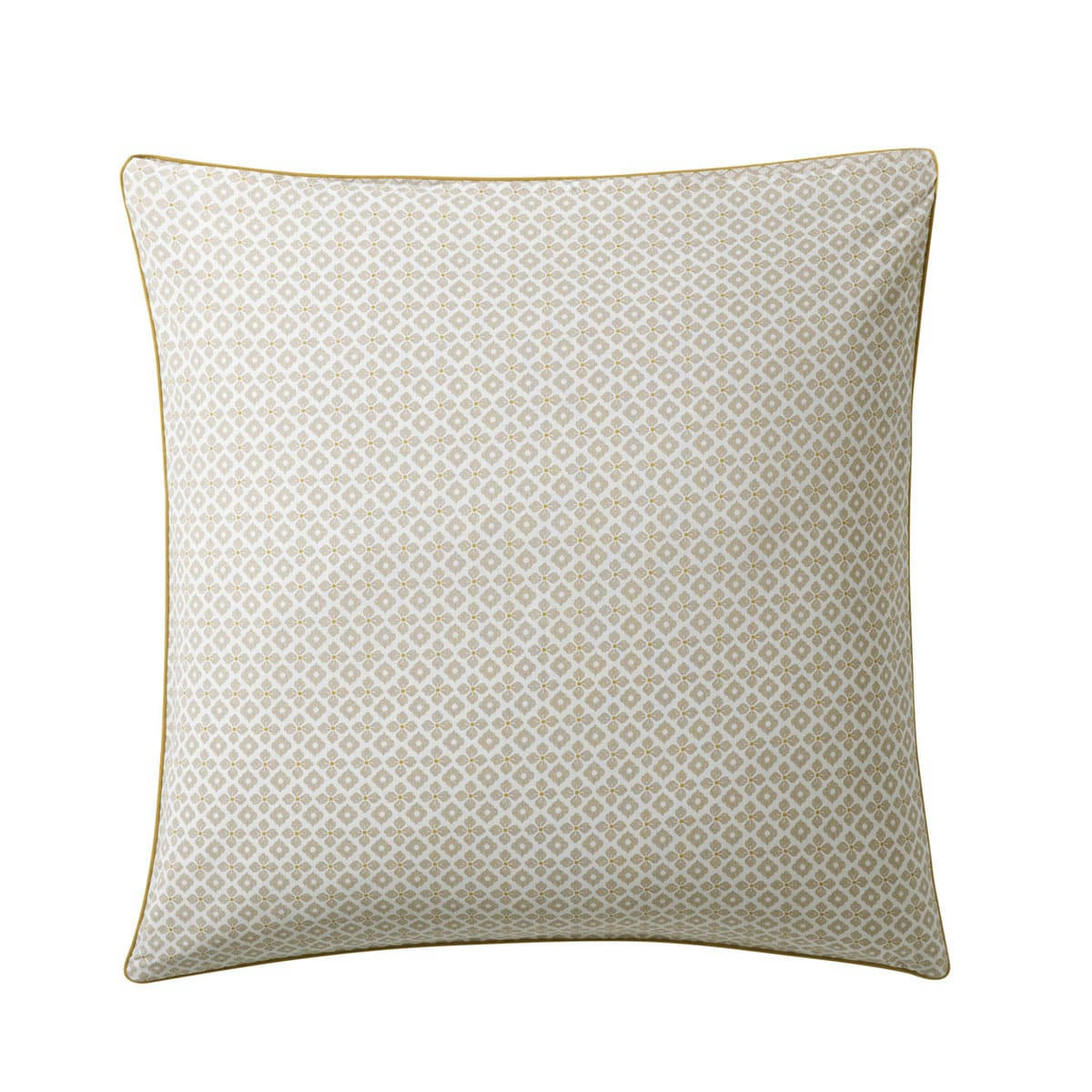 ALBA - Taie d'oreiller en percale de coton beige 65x65