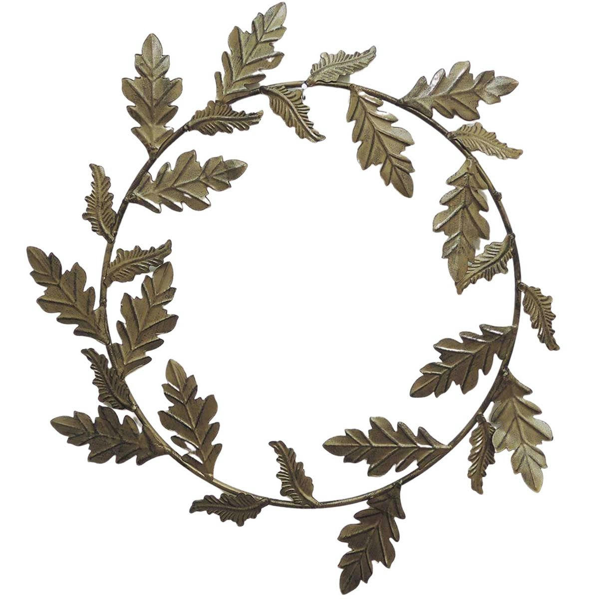 - Couronne murale feuilles en métal