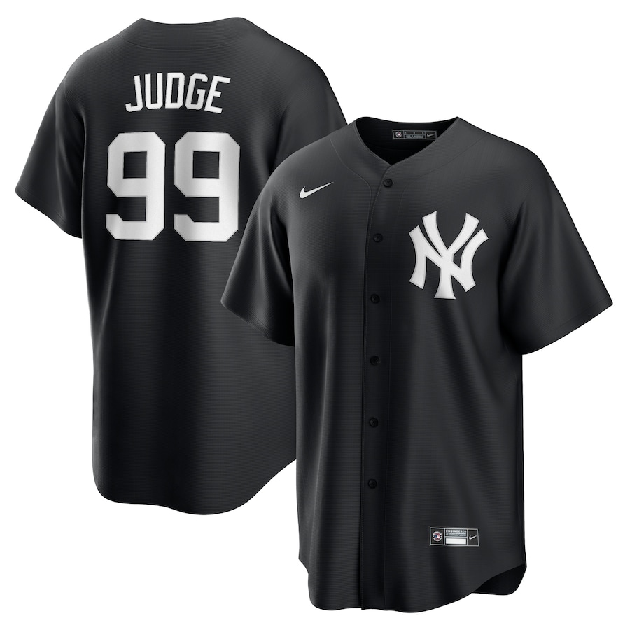 Men's New York Yankees Aaron Judge Nike Black Official Replica Player Jersey