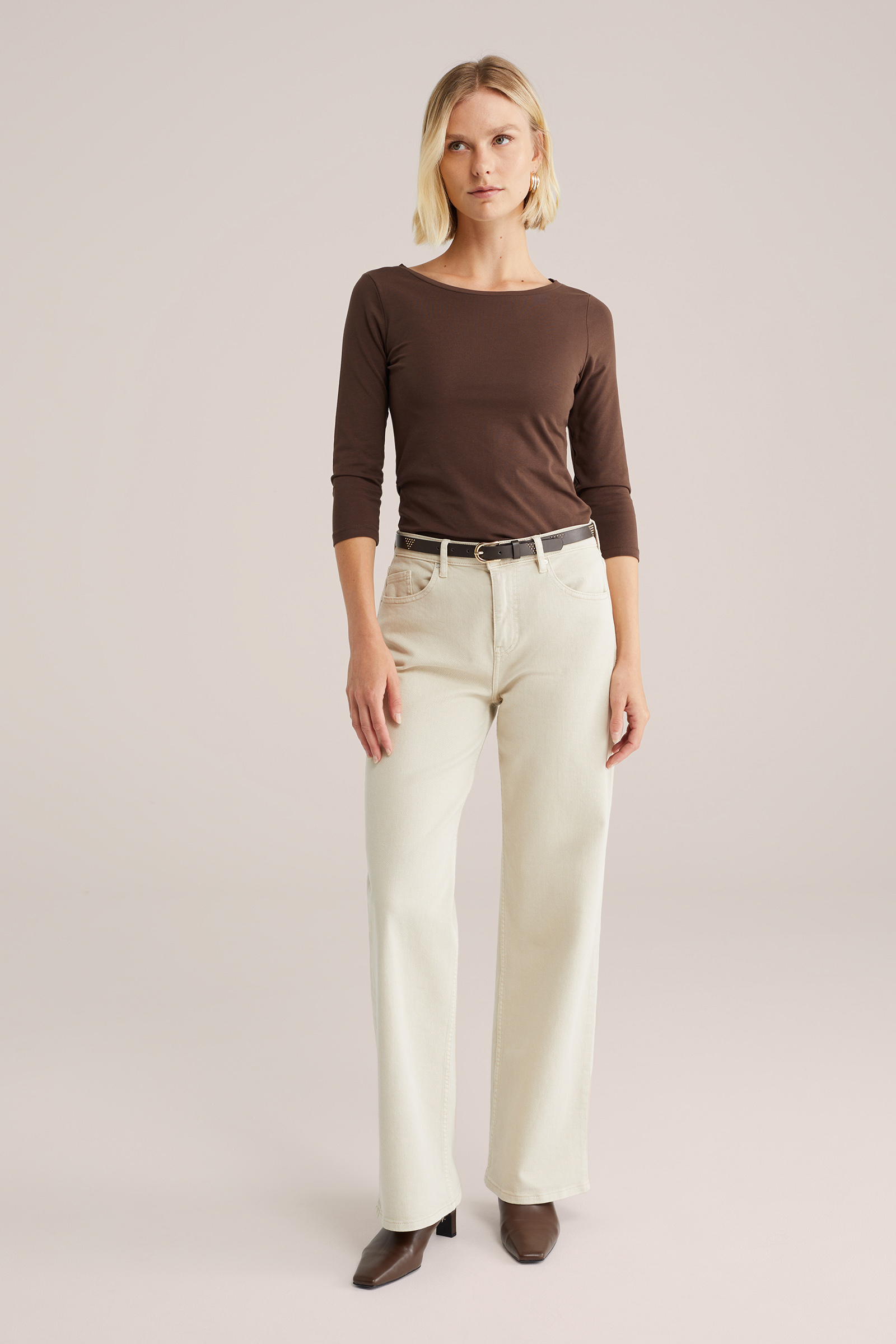 Dames T-shirt met driekwart mouwen