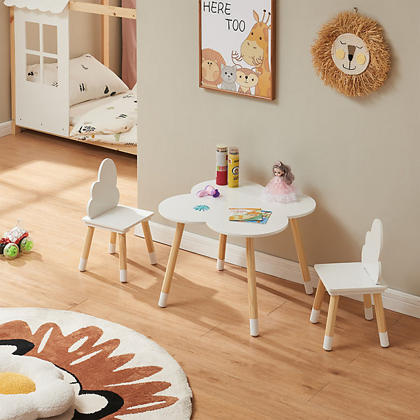 Ensemble de table et 2 chaises pour enfants Epim blanc en.casa