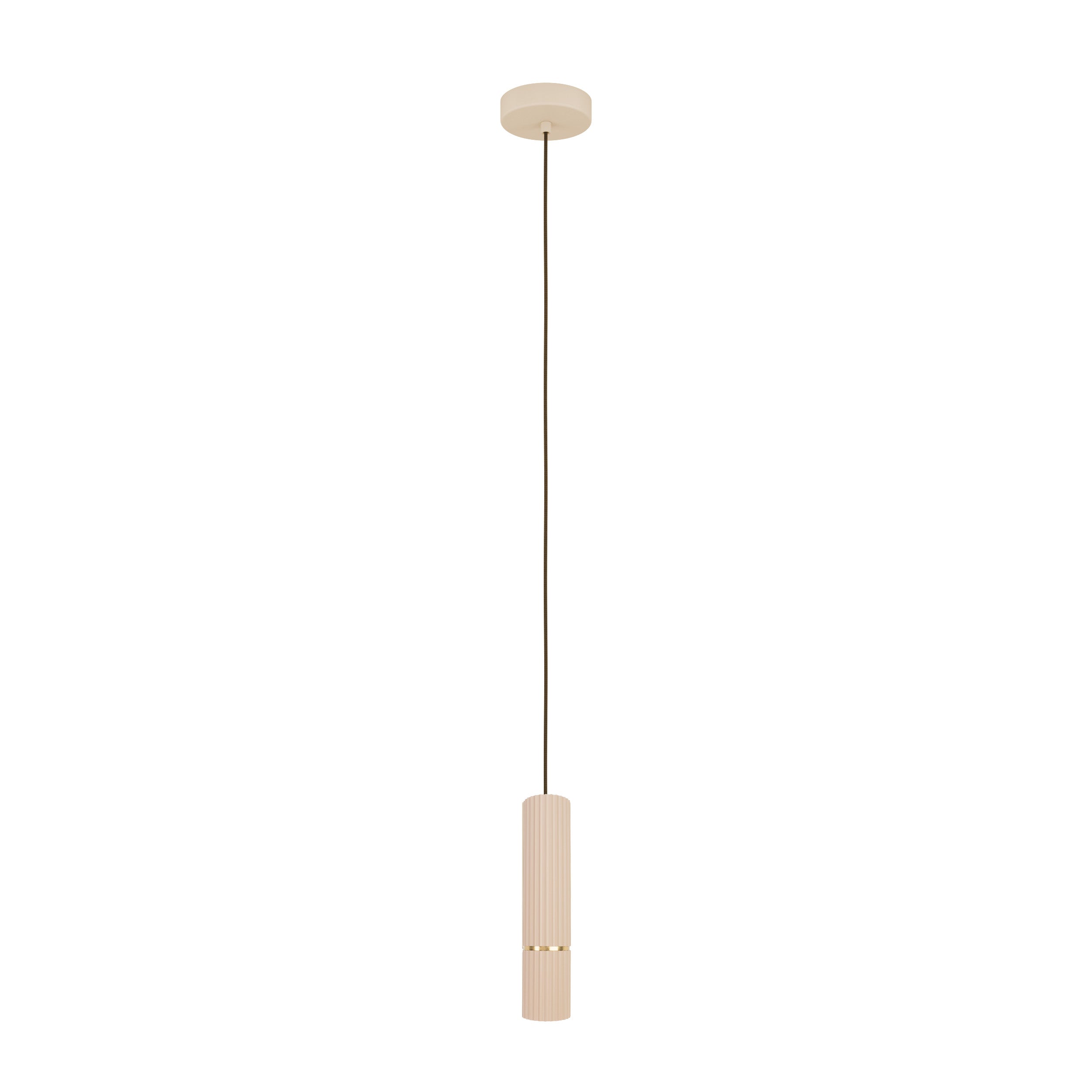 EGLO hanglamp Caminia - gu10 - ø 6 cm - zandkleur/beige/goud