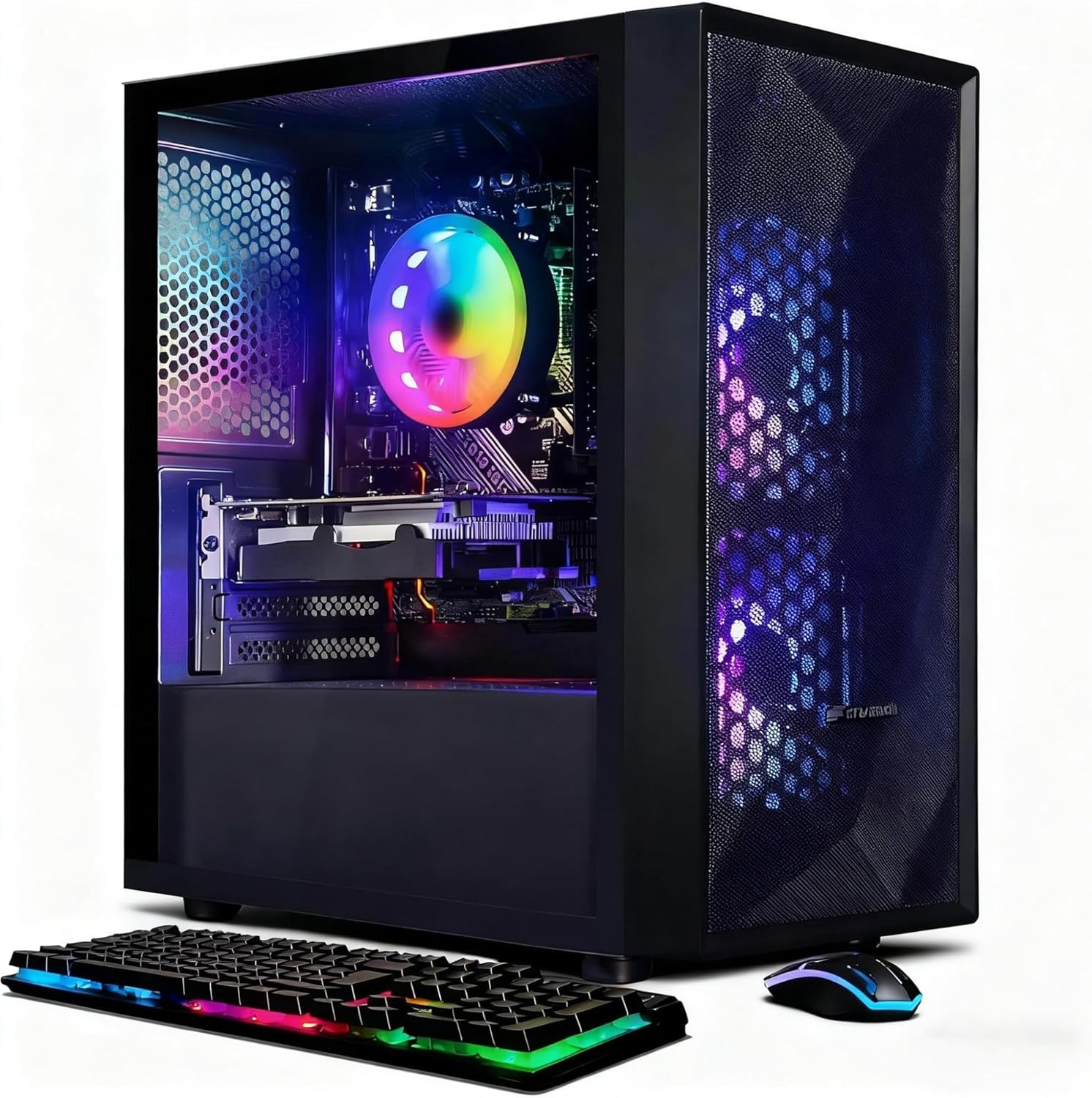 STGAubron Gaming PC Desktop Computer  Intel Core i5 up to 3.7GHz  GeForce RTX 2060 6G  16G RAM  512G SSD  WiFi 6  BT 5.0  RGB Fan x2  Windows 11 Home