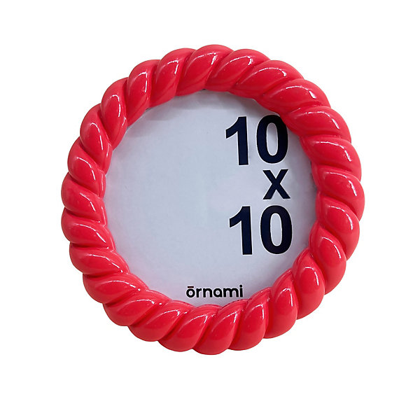Cadre photo torsadé rouge corail 10 x 10 cm Ornami