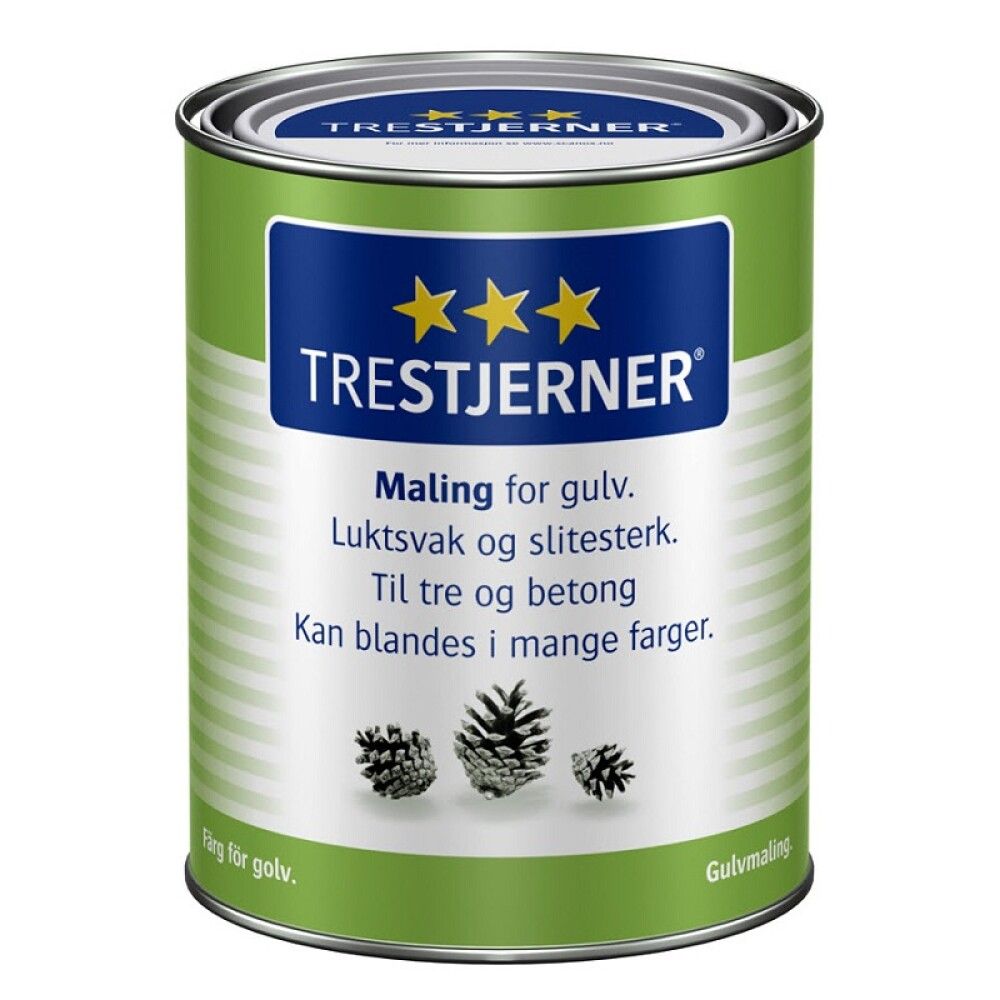 GULVMALING TRESTJERNER HVIT-BASE 0,75L