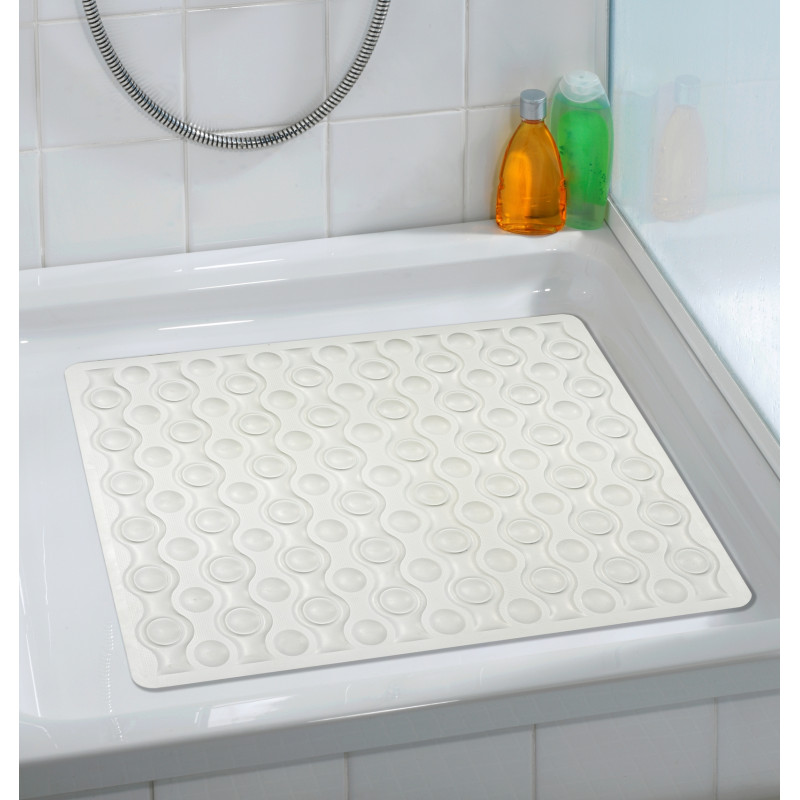 Tapis de douche Rocha blanc 54 x 52 cm WENKO