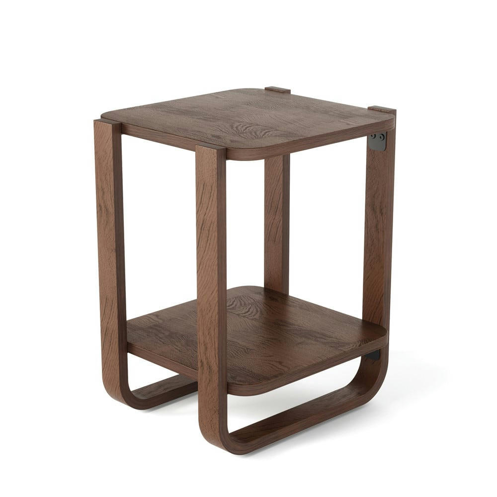 BELLWOOD - Table d'appoint en bois marron 53x42cm