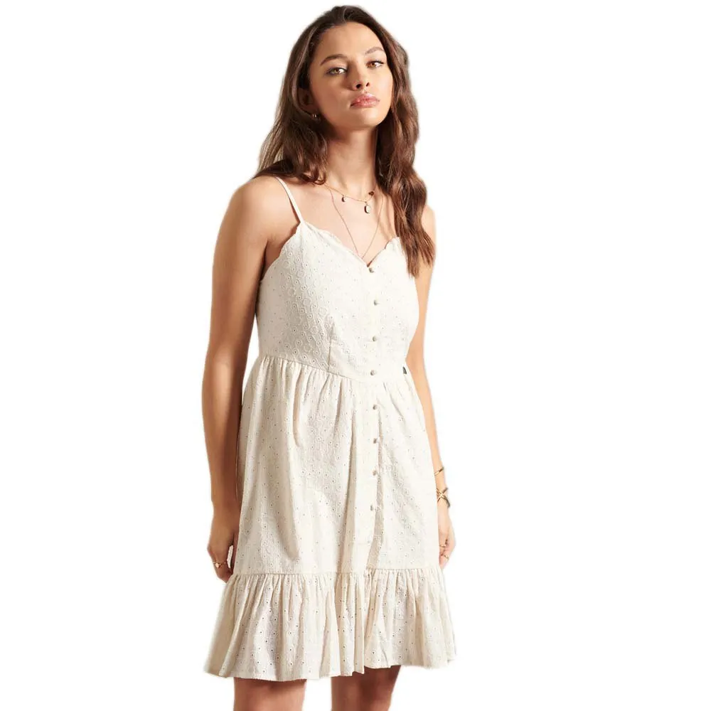 Superdry Broderie Mini sleeveless short dress