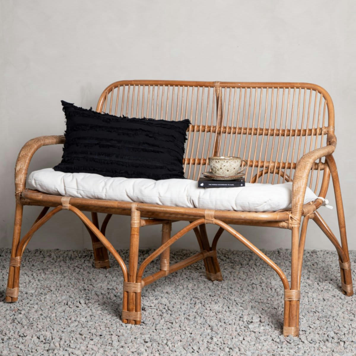 CUZCO - Petit canapé extérieur 2 places style vintage