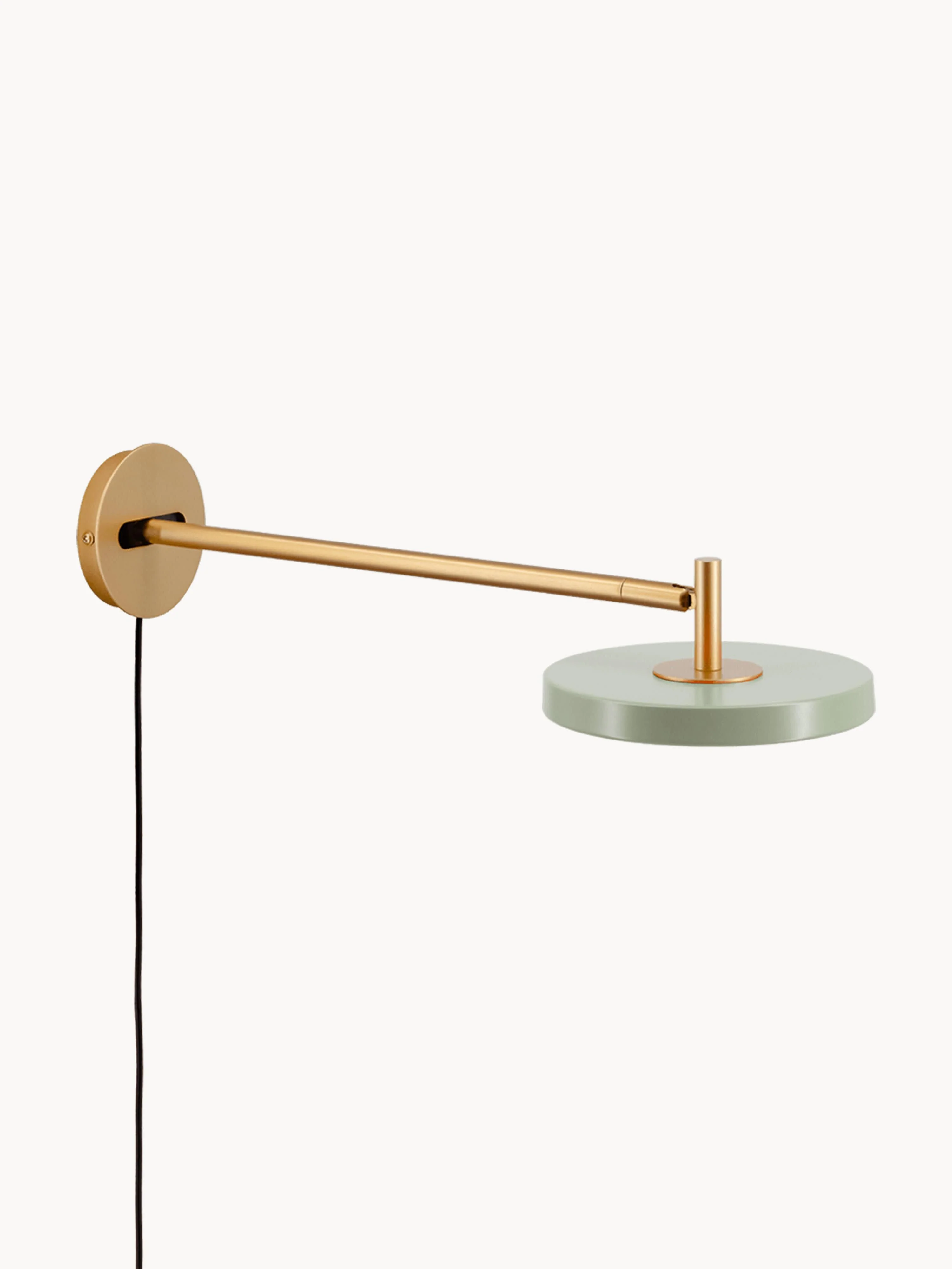 Große verstellbare LED-Wandleuchte Asteria mit Stecker, dimmbar