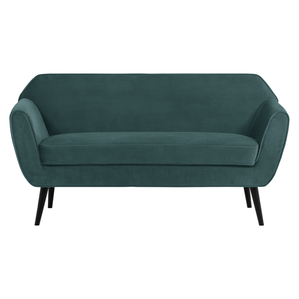 WOOOD bank 150 cm Rocco - Velvet - Groenblauw - 75x150x82