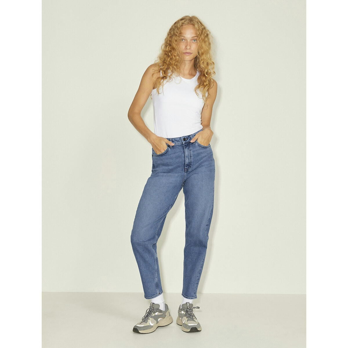 Jean mom taille haute