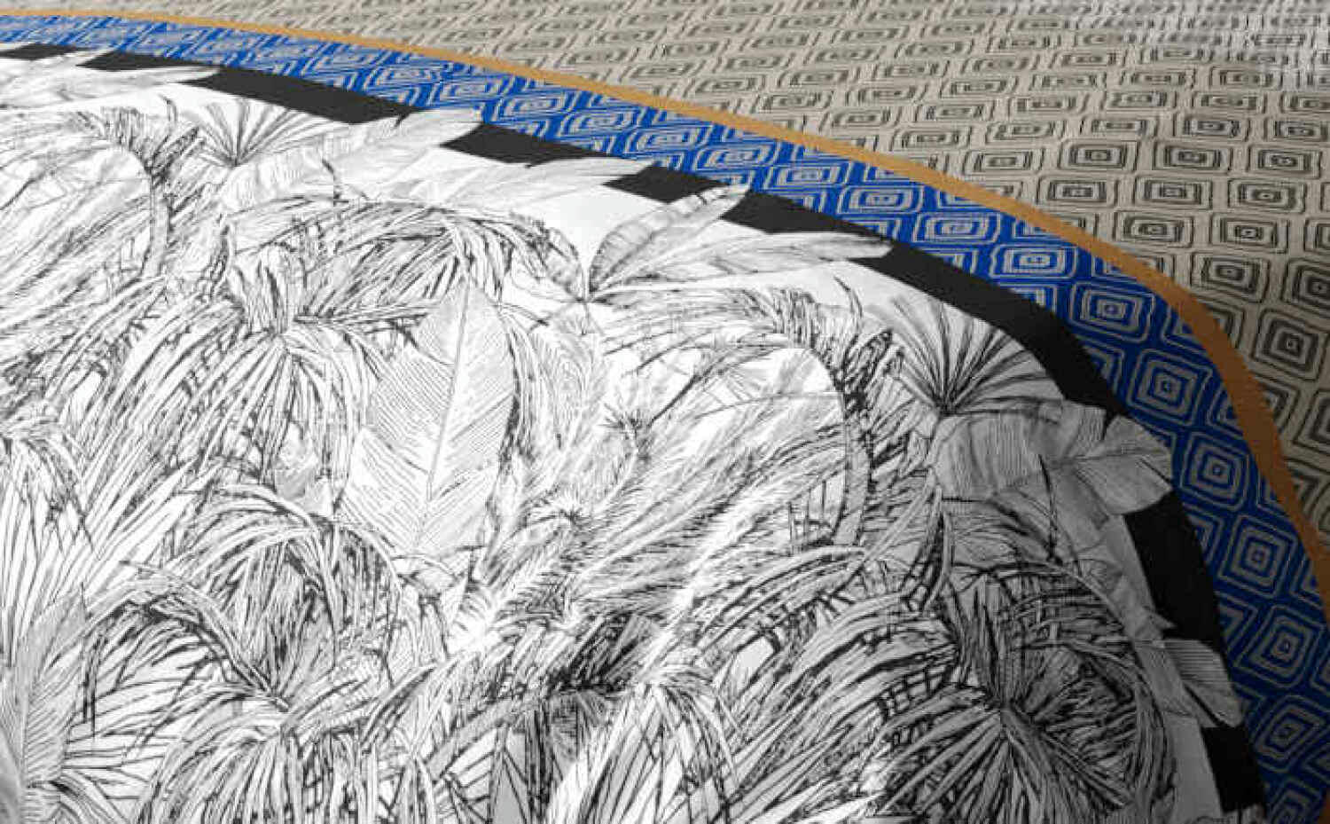 TOKI - Parure housse de couette coton gris 240x260 cm