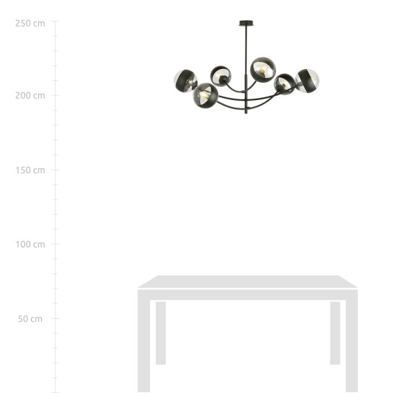 Lampa Sufitowa Hunter 6 Black/Stripe