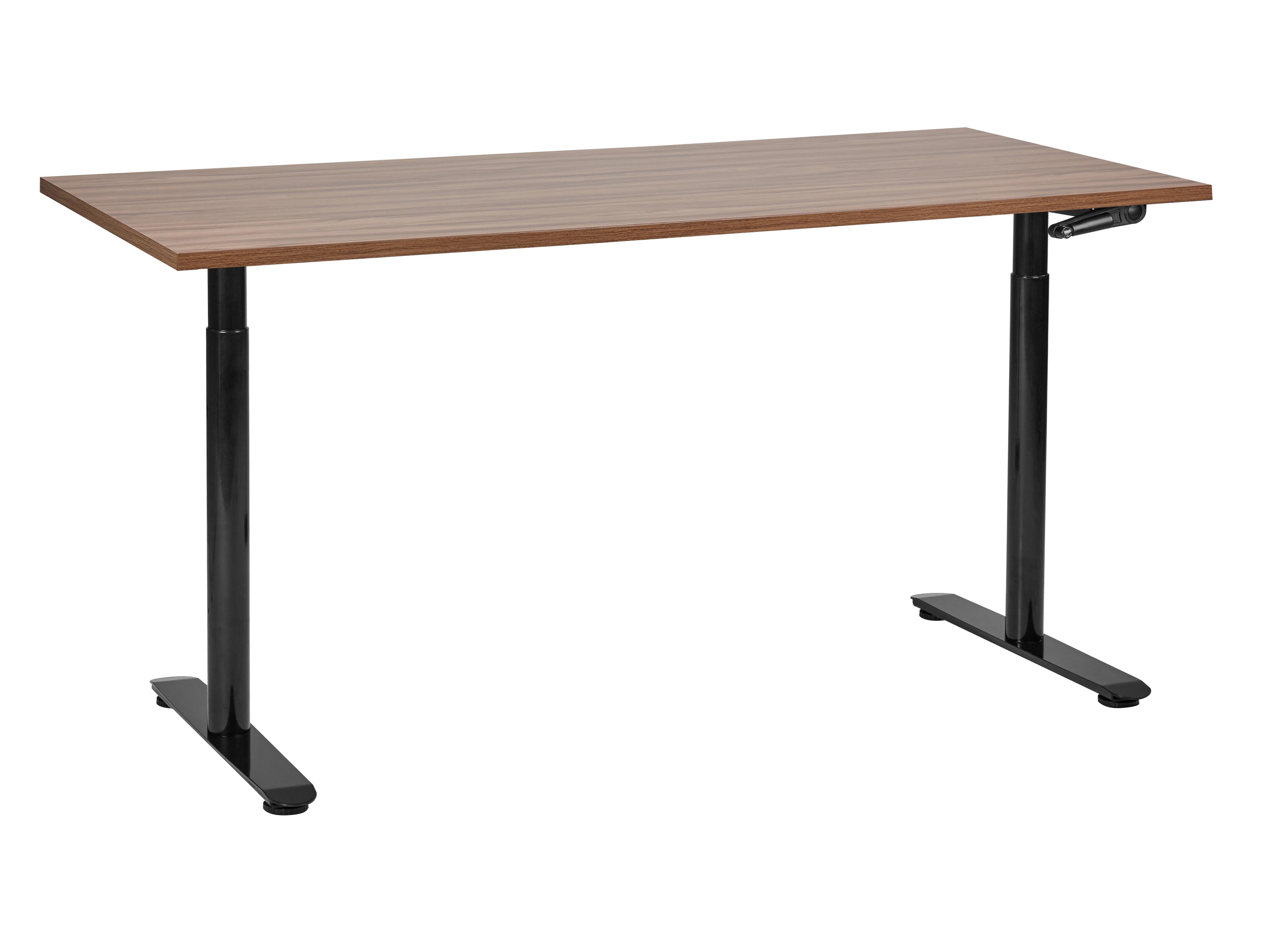 Manual Adjustable Standing Desk DESTINAS Brown/ Black 160 cm 72 cm