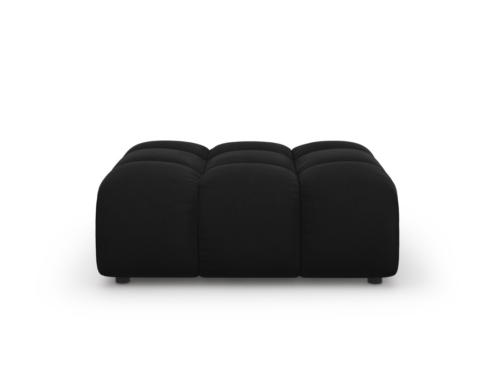 Cosmopolitan Design Poef Sky flueel, zwart - 80x102x43cm