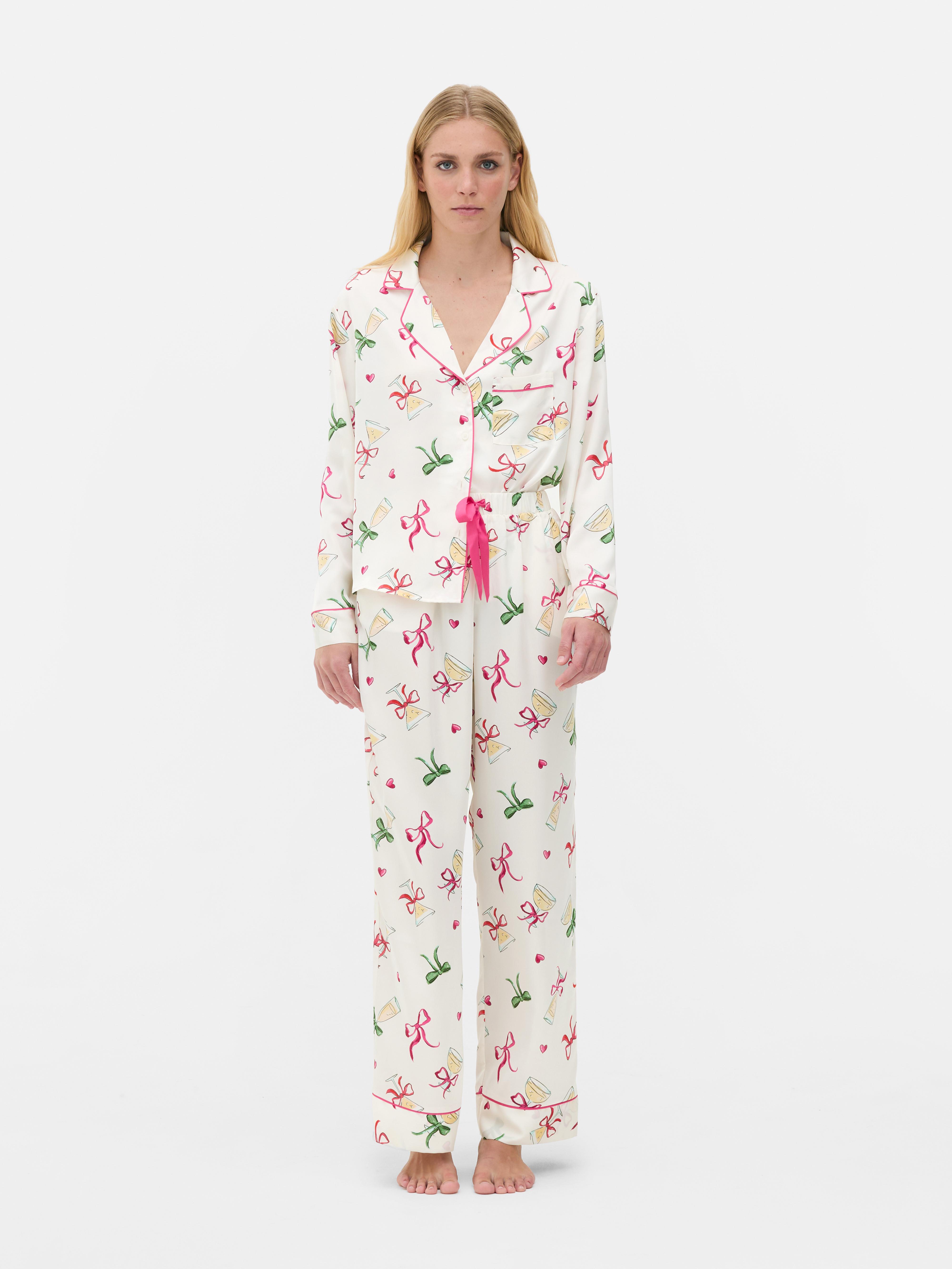Satin Champagne Boyfriend Pajamas