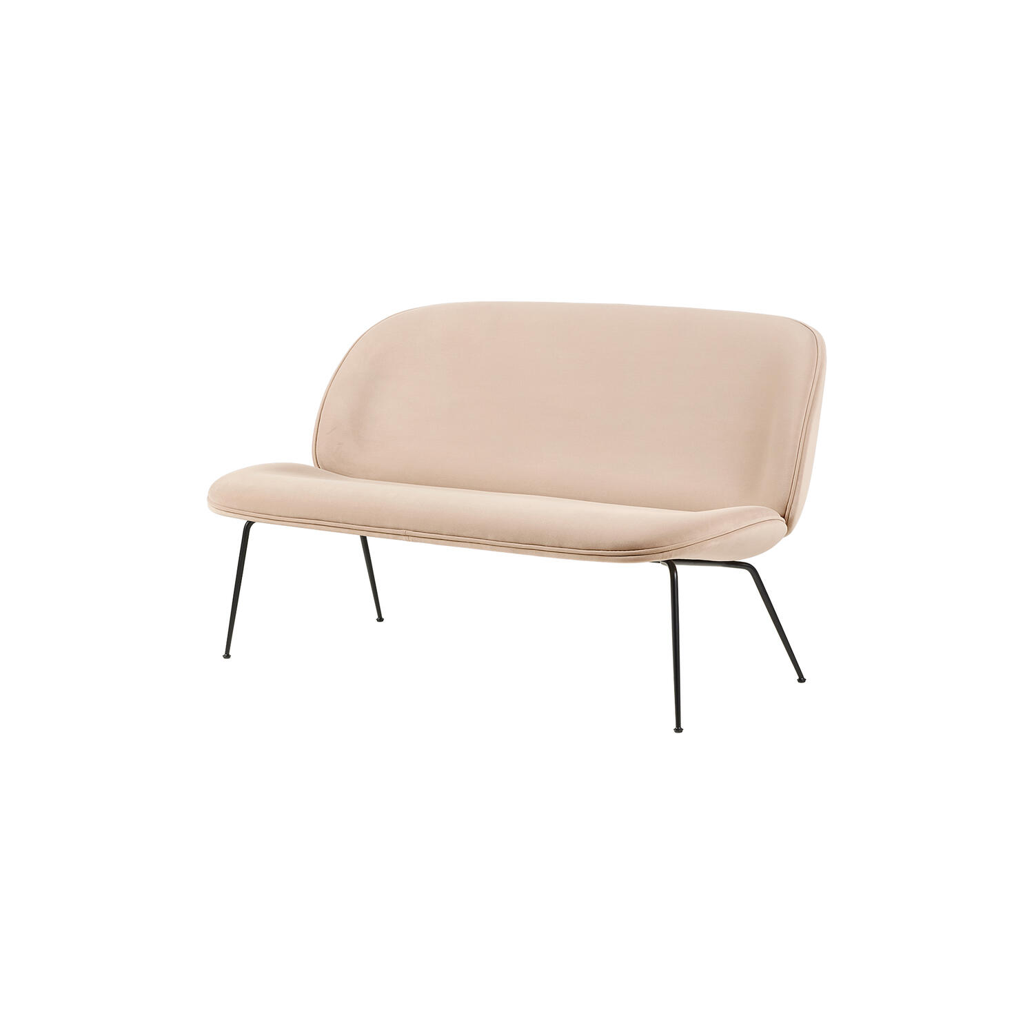 Beetle 2-seater Sofa, Sunday 034/black matt