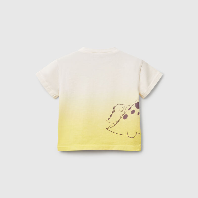 Dip-dye t-shirt with print