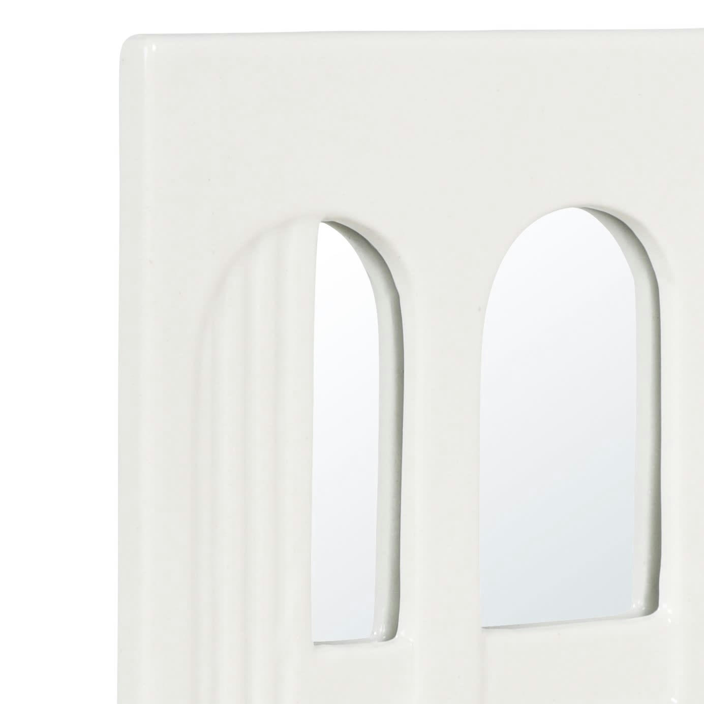 EULALIA - Déco murale arches en dolomite écrue et miroirs 22x15