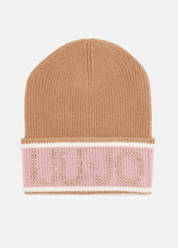 Berretto con logo in lurex&reg;