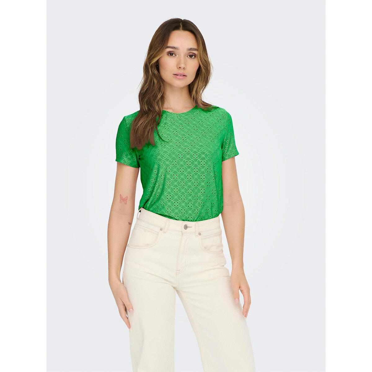 T-shirt en broderie anglaise