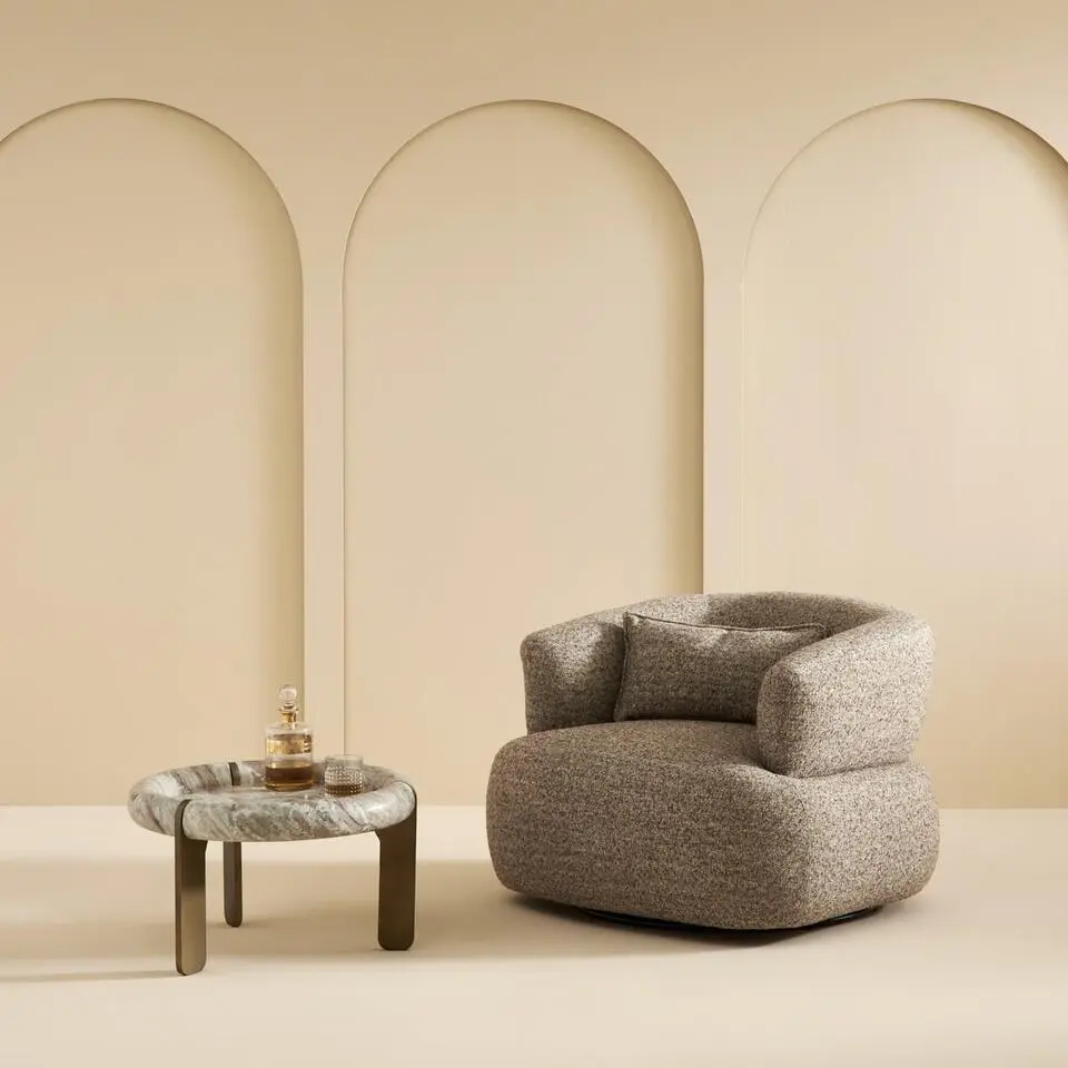 Signature - REGIS Draaistoel - Beige - 91x88x67 cm