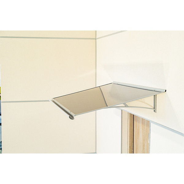 ARCTOM Auvent Vilgo 150x83,5, couleur silver RAL9006, panneau sandwich AL PE AL