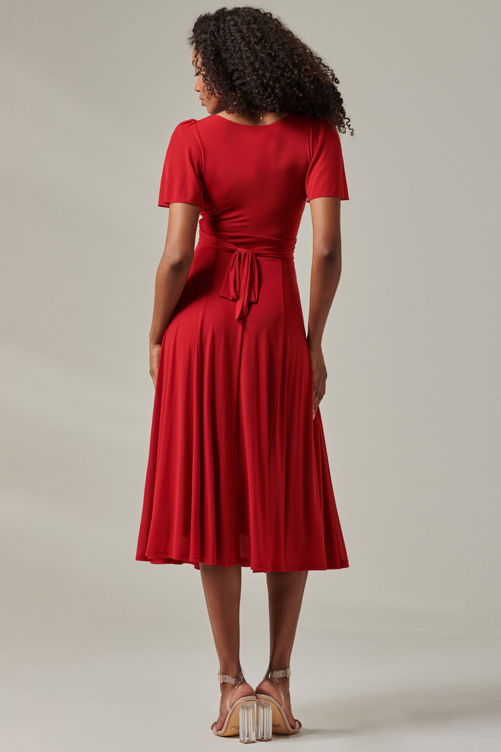 Jolie Moi Ayla Plain Mesh Maxi Dress