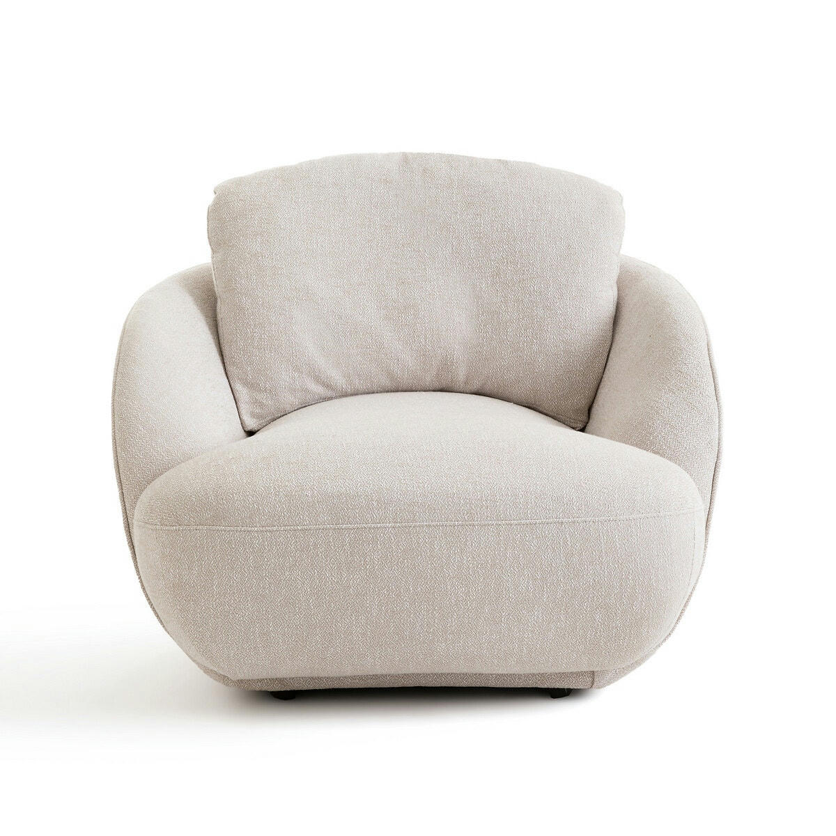 Fauteuil boule tissu coton chiné, Alpine