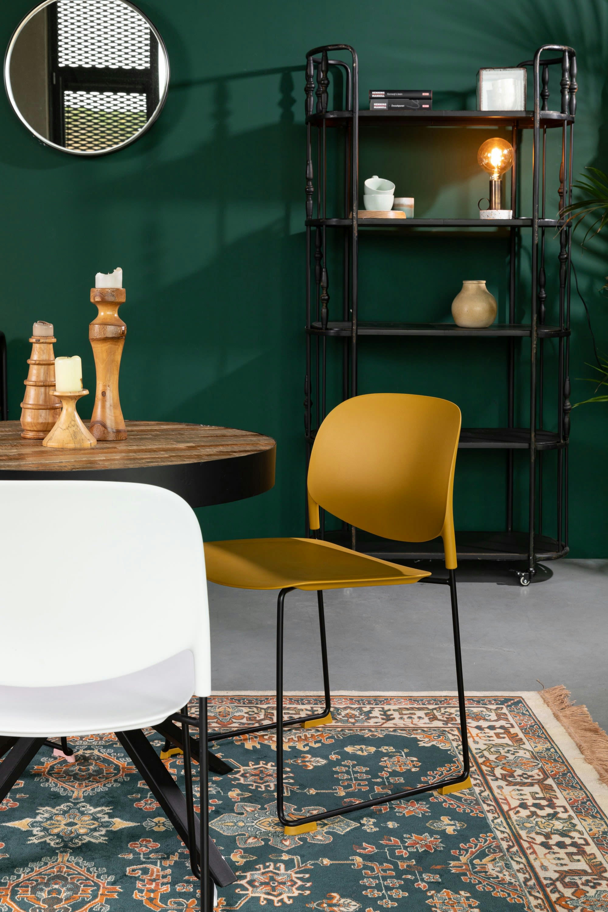 STACKS - Chaise en polypropylène ocre