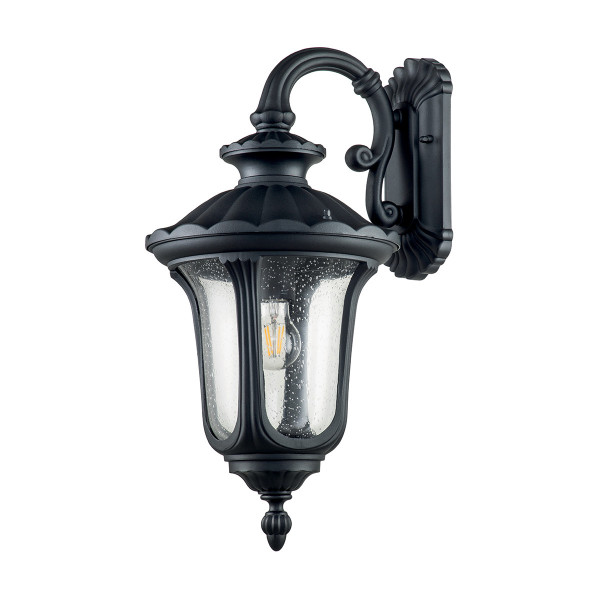 Kinkiet zewnętrznyteksturowana czerń Chicago 1xE27x60W IP44 Elstead