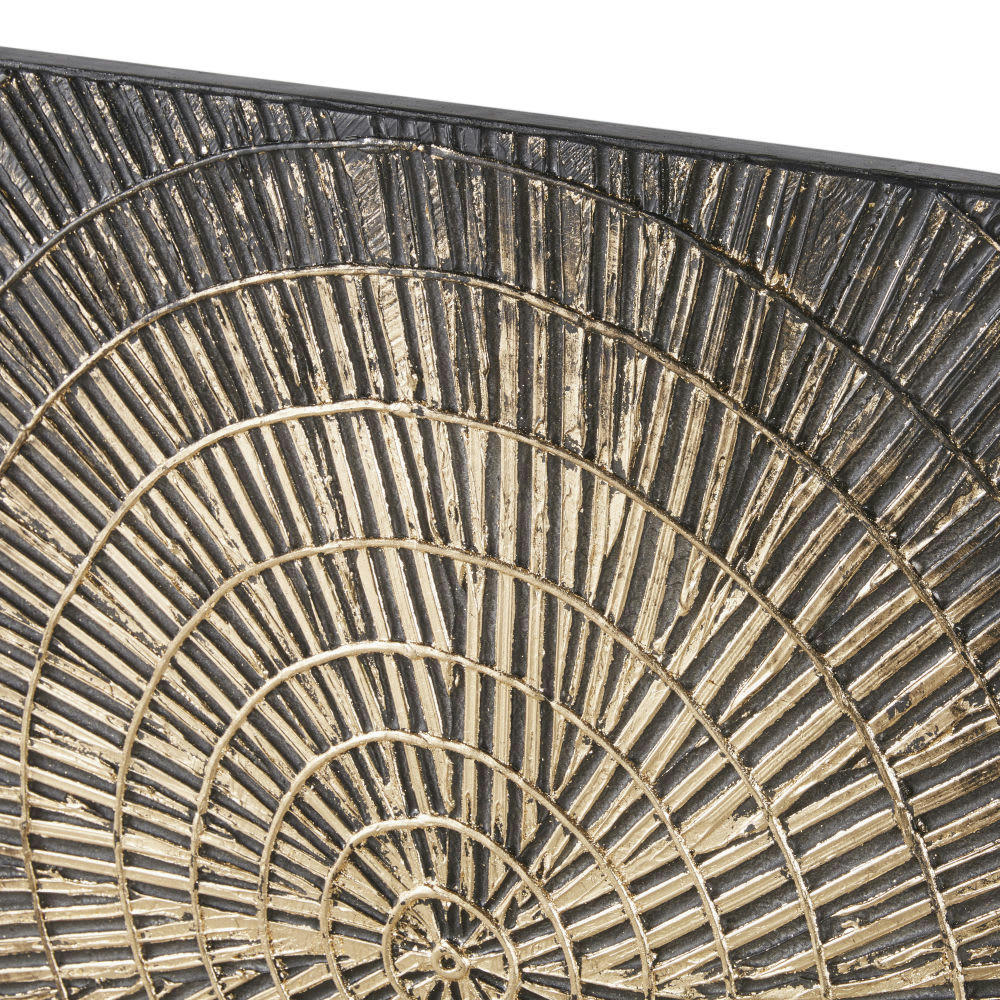 TINGA - Toile peinte noire et dorée 90x120