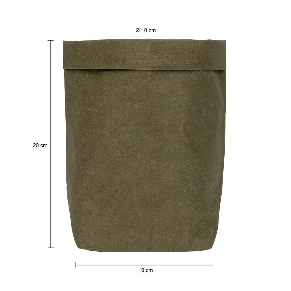 QUVIO Plantenzak uitwasbaar 10x10x20cm - Donker groen