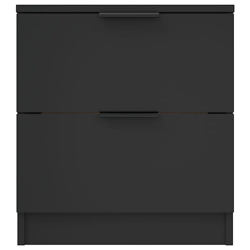 NNEVL Bedside Cabinets 2 pcs Black Engineered Wood