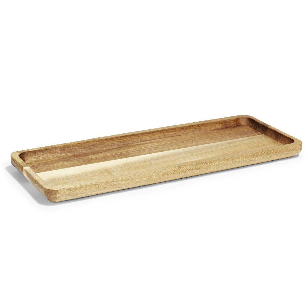 Plateau en bois d'acacia rectangulaire 14x36cm