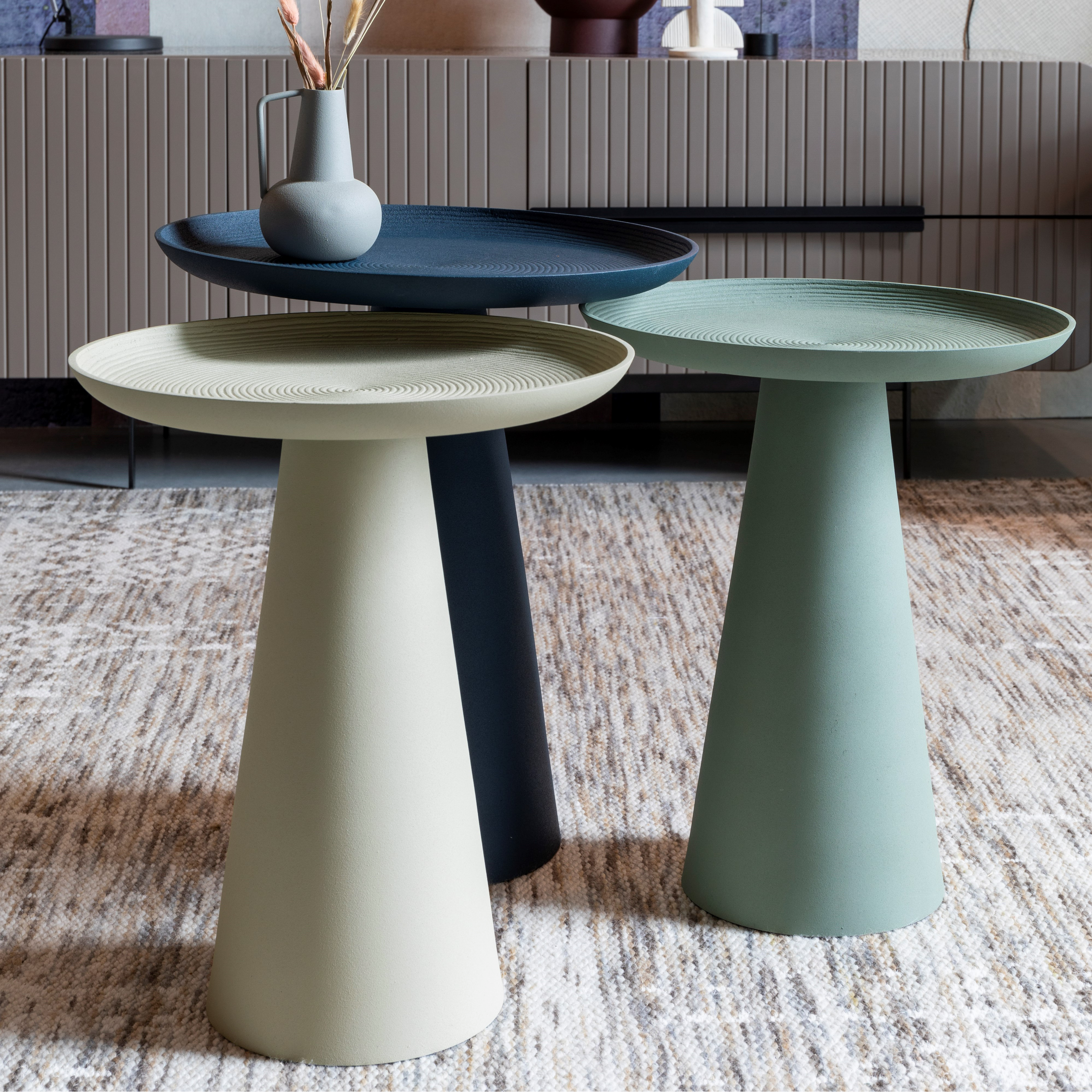 by fonQ basic Tira Bijzettafel - Klei - Ø 34,5 cm