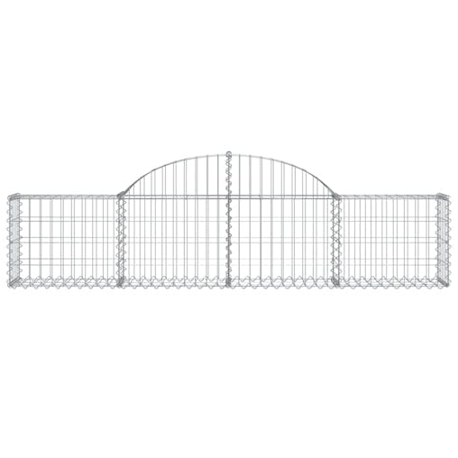 NNEVL Arched Gabion Basket 200x30x40/60 cm Galvanised Iron