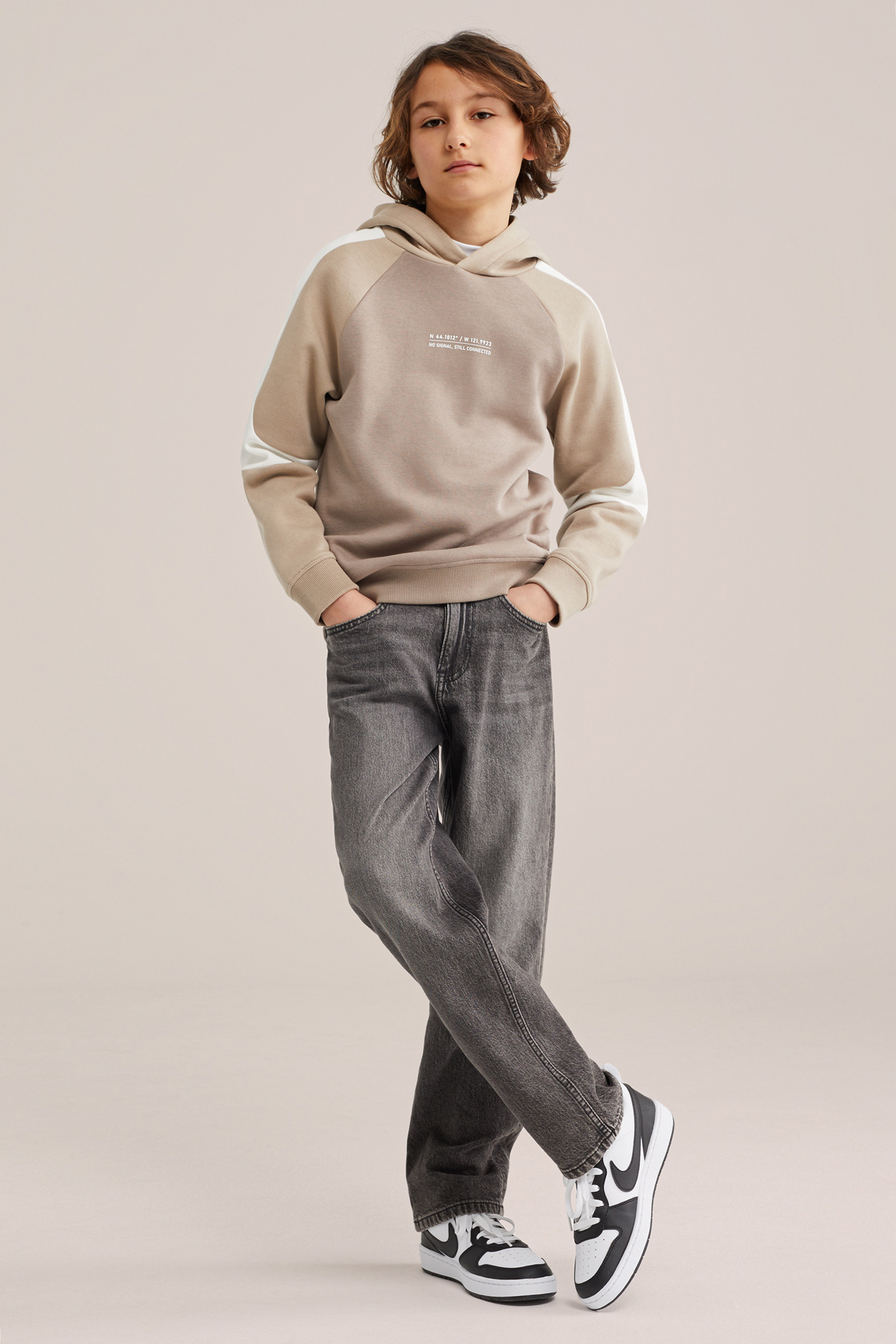 Jongens hoodie met colourblock