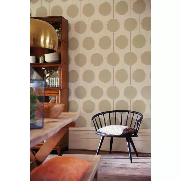 Scion Kimi Chilli Stone Green Wallpaper